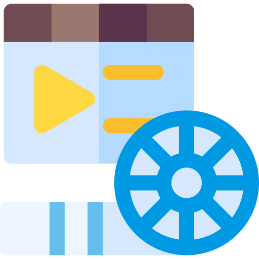 carrete de película icono gratis