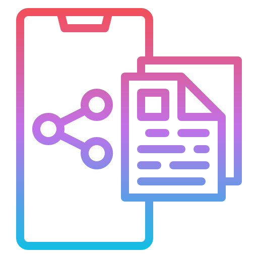 compartiendo contenido icono gratis