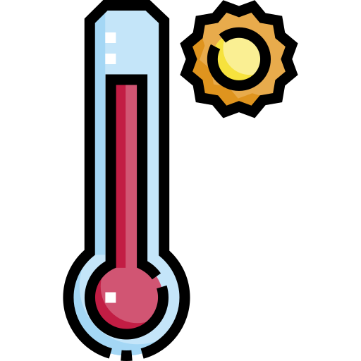 temperatura caliente icono gratis