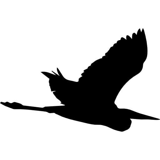 Free Icon | Bird heron flying shape