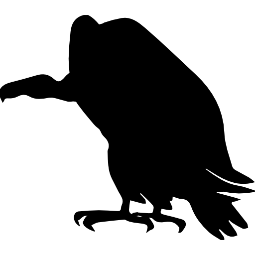 forma de pájaro buitre icono gratis