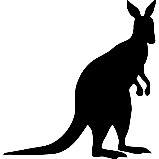Kangaroo shape free icon