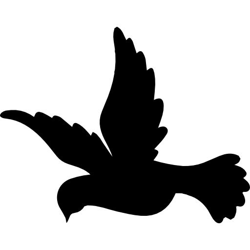 forme d'oiseau colombe volante Icône gratuit