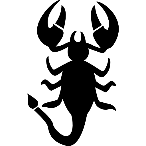 Scorpio vertical animal shape of zodiac symbol - Free signs icons