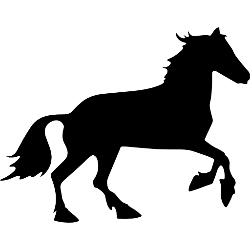 Horse black shape - Free animals icons