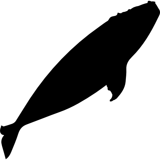 baleine noire silhouette Icône gratuit