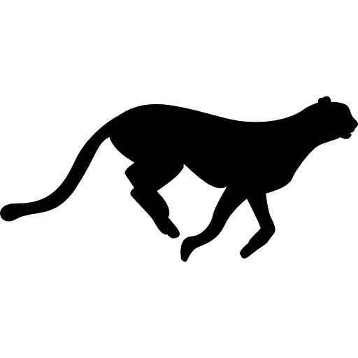 Cheetah Feline Silhouette Free Animals Icons