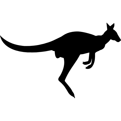 wallaby mamífero animal silueta icono gratis