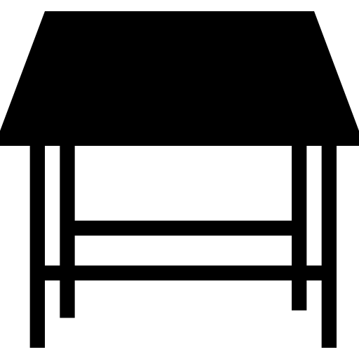perspective de silhouette de table studio Icône gratuit