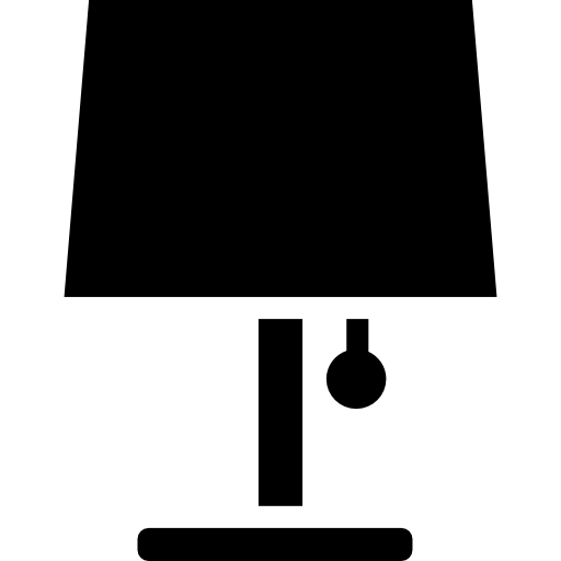 outil de meubles de lampe noire de salon pour l'éclairage Icône gratuit