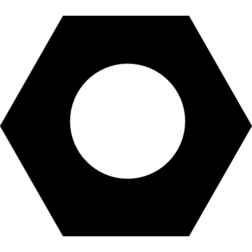 herramienta de tuerca de garaje forma hexagonal icono gratis