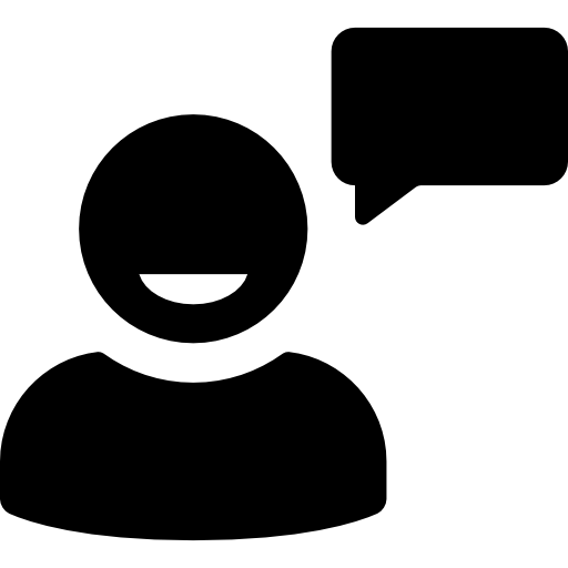 utilisateur avec bulle de dialogue Icône gratuit