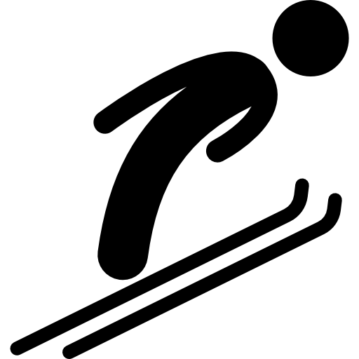 ski silhouette Icône gratuit