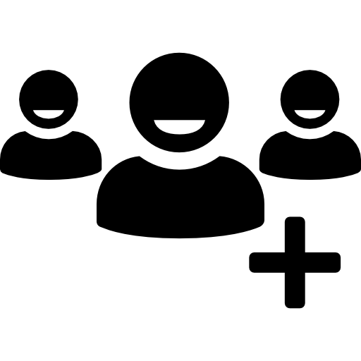 símbolo de grupo de usuarios para agregar icono gratis