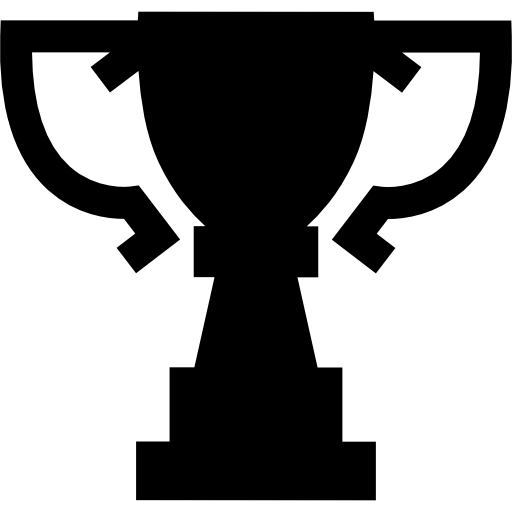 Award trophy cup silhouette of big size icon