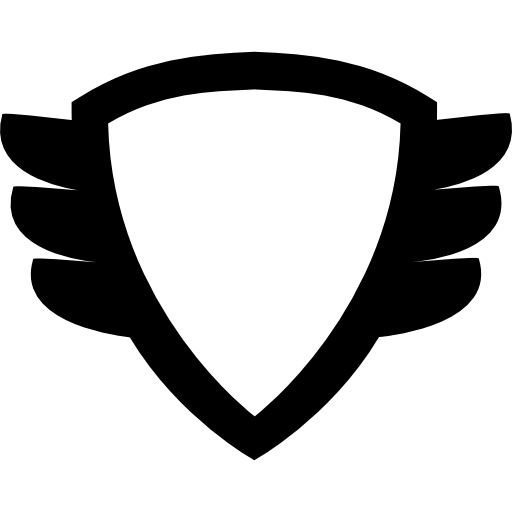 Winged shield Free Icon
