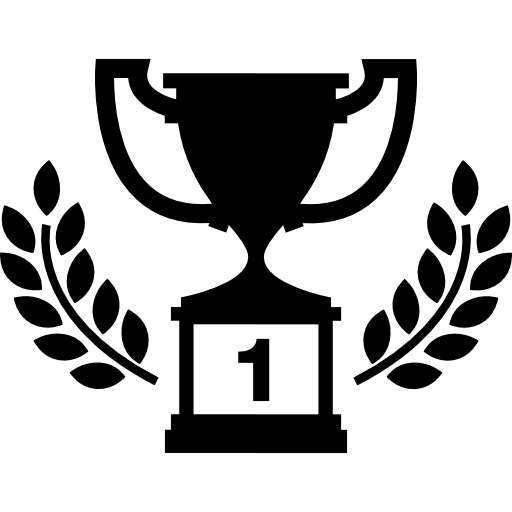 First prize trophy free icon