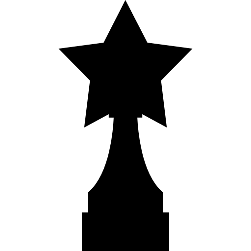 premio trofeo con forma de estrella icono gratis