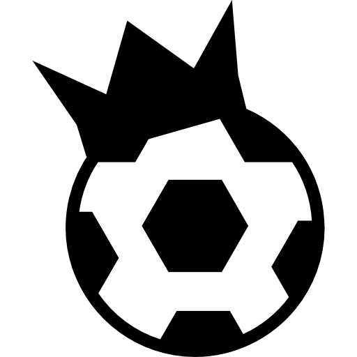 symbole de récompense sportive d'un ballon de football avec une couronne Icône gratuit