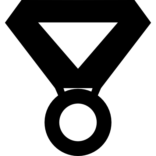 médaille avec collier de ruban pour les gagnants Icône gratuit