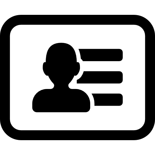 Business card of a man with contact info free icon