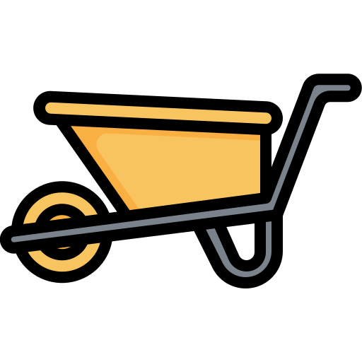 Wheelbarrow Generic Outline Color icon