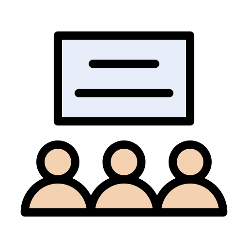 Classroom Vector Stall Lineal Color icon