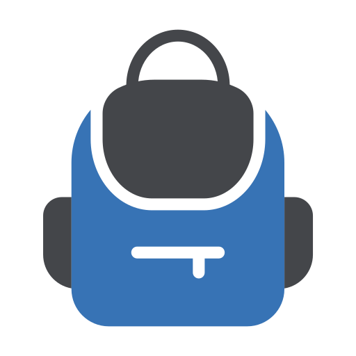 bolsa para la escuela icono gratis