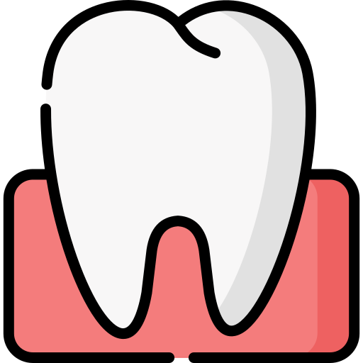 Tooth and gum dental related solid icon Royalty Free Vector