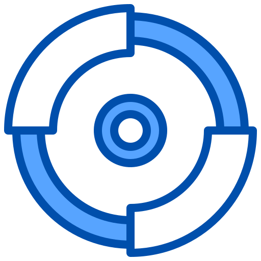 gráfico redondo grátis ícone