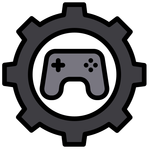 Game settings black glyph icon. Videogame adjustment menu. Console