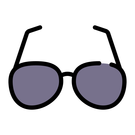 Sunglass Generic Outline Color icon