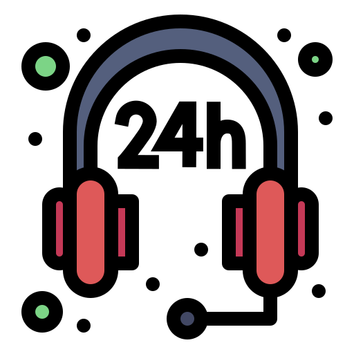 24 hours support free icon