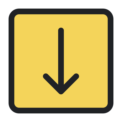 Down Generic Outline Color Icon