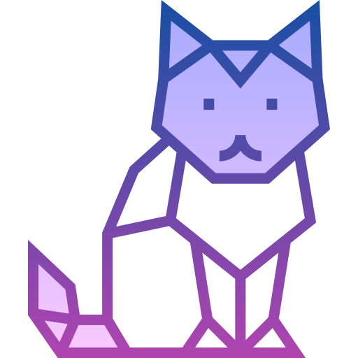 Cat Detailed bright Gradient icon