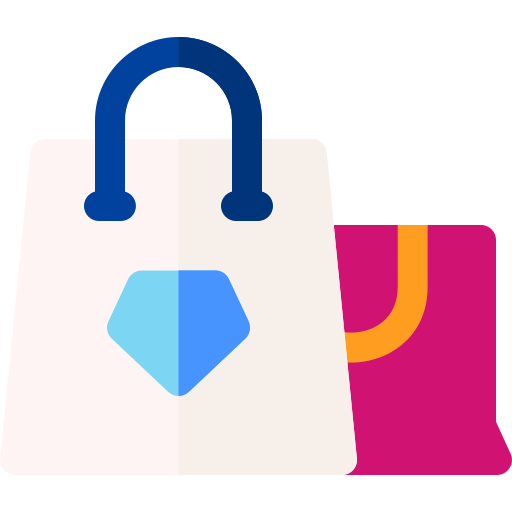 Shopping bag Basic Rounded Flat icon