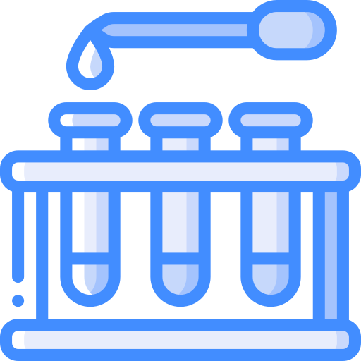 Test tubes Basic Miscellany Blue icon