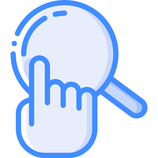 Search Basic Miscellany Blue icon