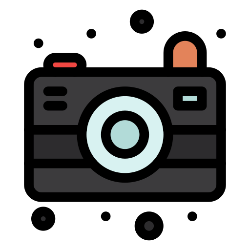 Camera Flatart Icons Lineal Color icon