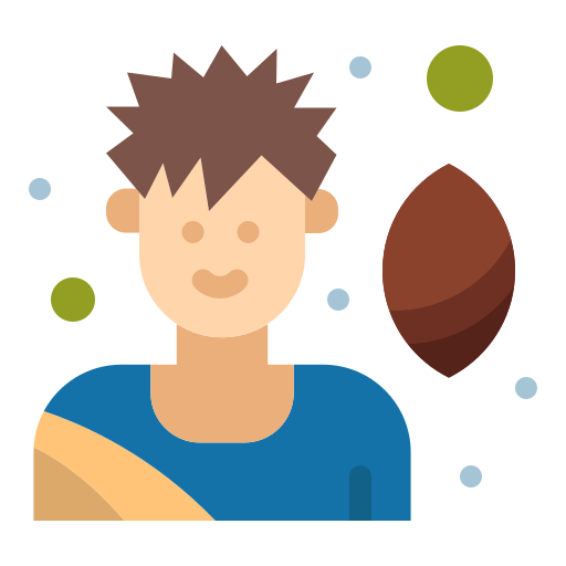 jugador de rugby icono gratis