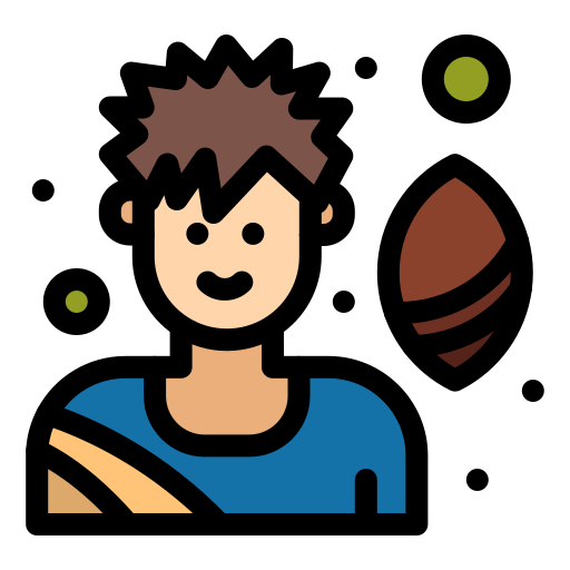 jugador de rugby icono gratis