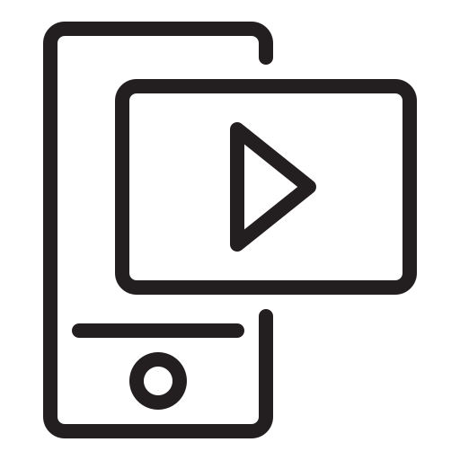 video en línea icono gratis
