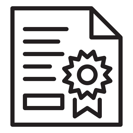 certificado icono gratis