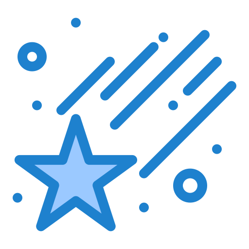 Shooting star Generic Blue icon