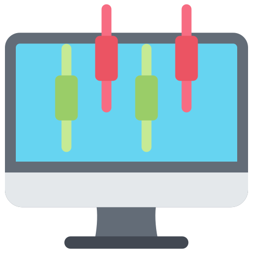 gráfico de velas icono gratis