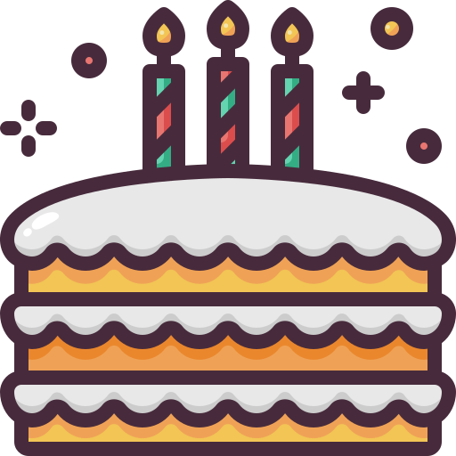 pastel de cumpleaños icono gratis