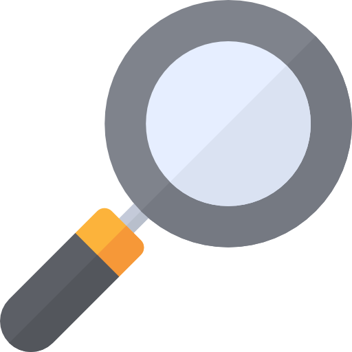 Magnifying glass Basic Rounded Flat icon