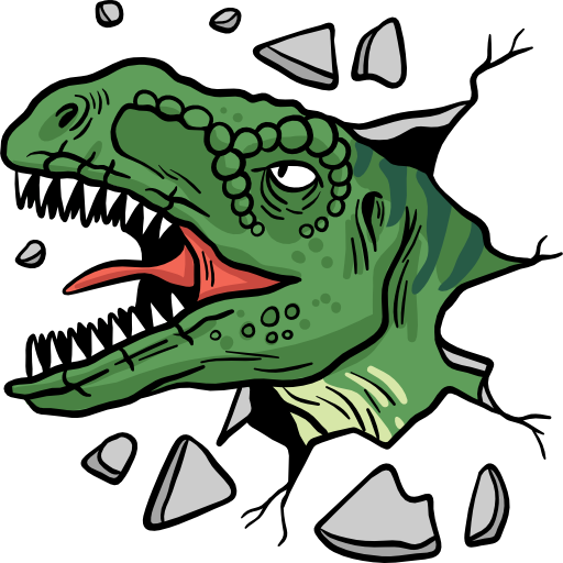 dinosauro Hand Drawn Color icona