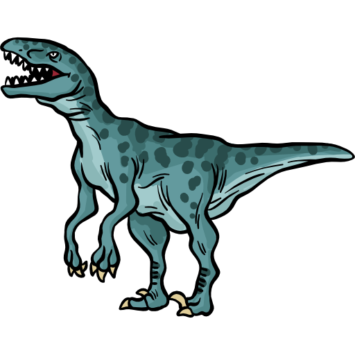 velociraptor Hand Drawn Color icona