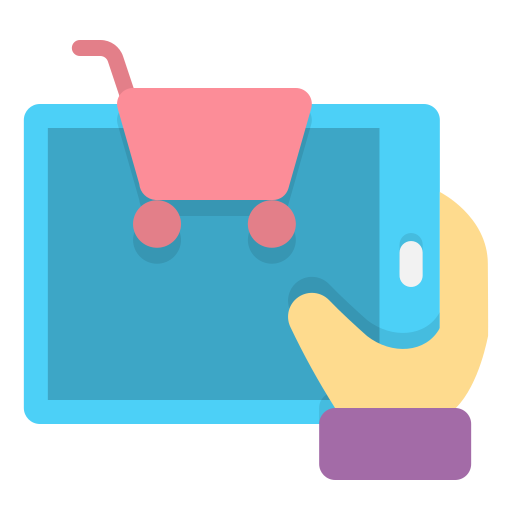 las compras en línea icono gratis